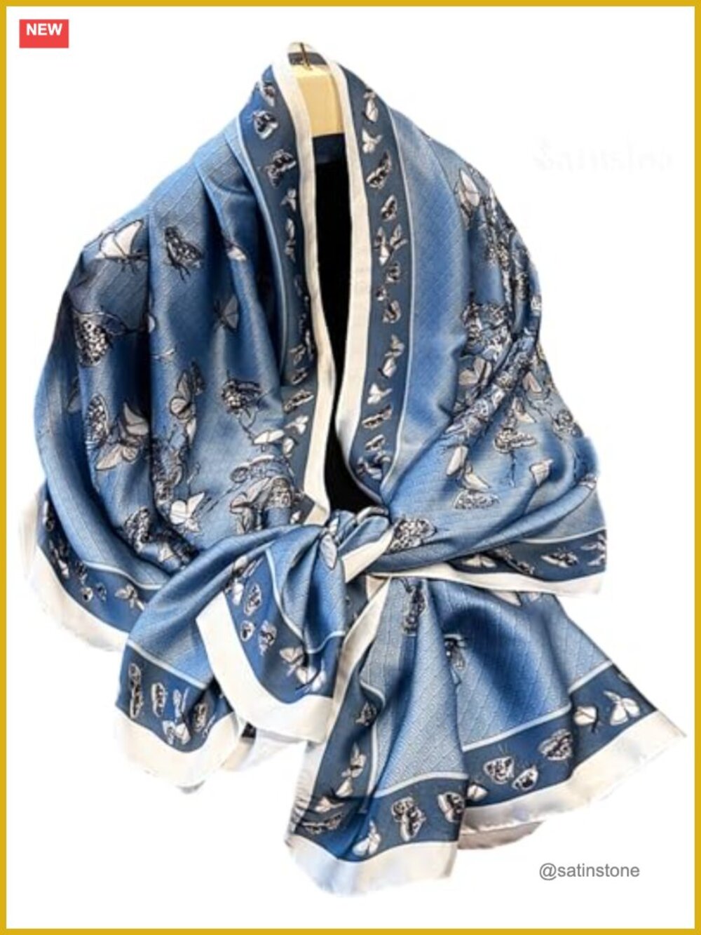 Silky Satin Scarf Shawl Wrap 180x90cm Lightweight Dressy Fashion Scarf for